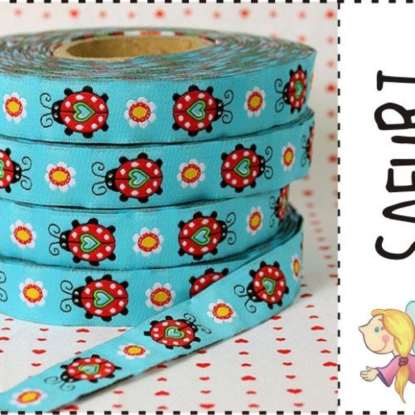 Weaving ribbon ladybug 1 m sewing ribbon borte ribbon for sewing