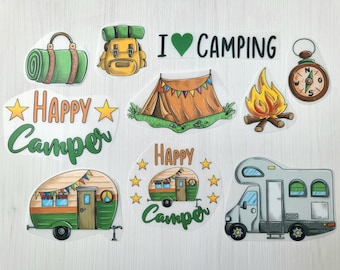 Bügelbilder Camping Zelten Camper Bügelmotiv Transfer Camper