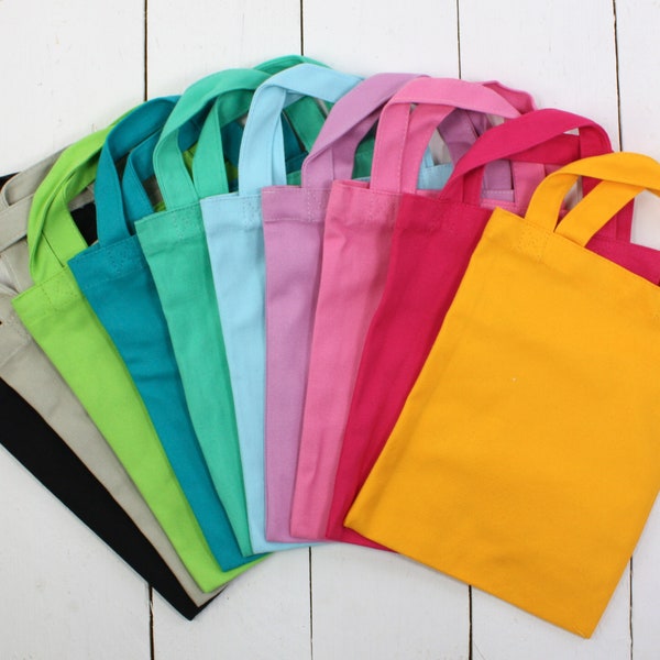 Tote bag pequeño bolso de algodón lona niños de colores