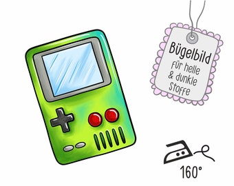 Bügelbild Game Handheld Konsole Patch Transfer für helle und dunkle Stoffe