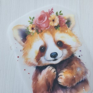 Bügelbild Roter Panda Bügelmotiv Patch Transfer iron on niedlich Pandabär Bild 1