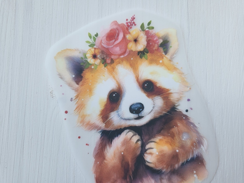 Bügelbild Roter Panda Bügelmotiv Patch Transfer iron on niedlich Pandabär Bild 1