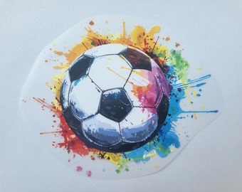 Bügelbild Fußball bunt Bügelmotiv Patch Transfer iron on