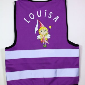 Children&#39;s personalised warning vest, fairy star fairy signal vest safety vest