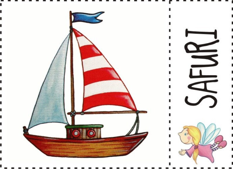 Bügelmotiv Segelboot Etsy