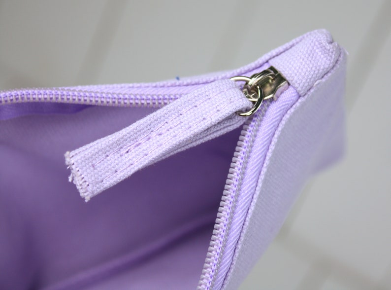 Cosmetic bag cotton cosmetic bag zipper bag pencil case unprinted uni image 5