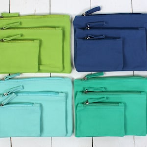 Cosmetic bag cotton cosmetic bag zipper bag pencil case unprinted uni image 3