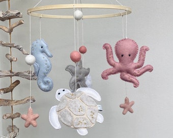 Under the sea mobile made of felt - baby mobile