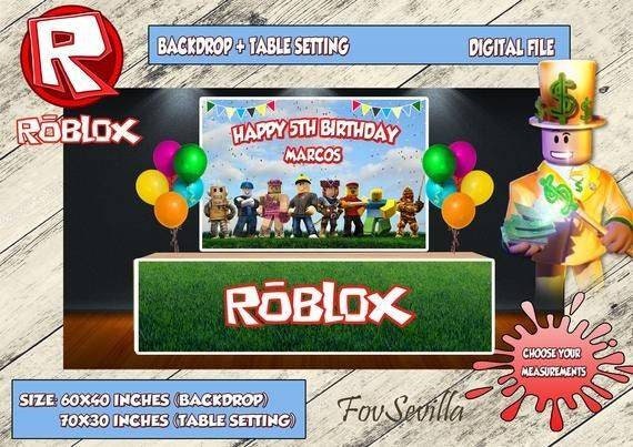 Backdrop Inspired By Roblox Roblox Party Poster Roblox Etsy - remeras de roblox jailbreak en mercado libre argentina