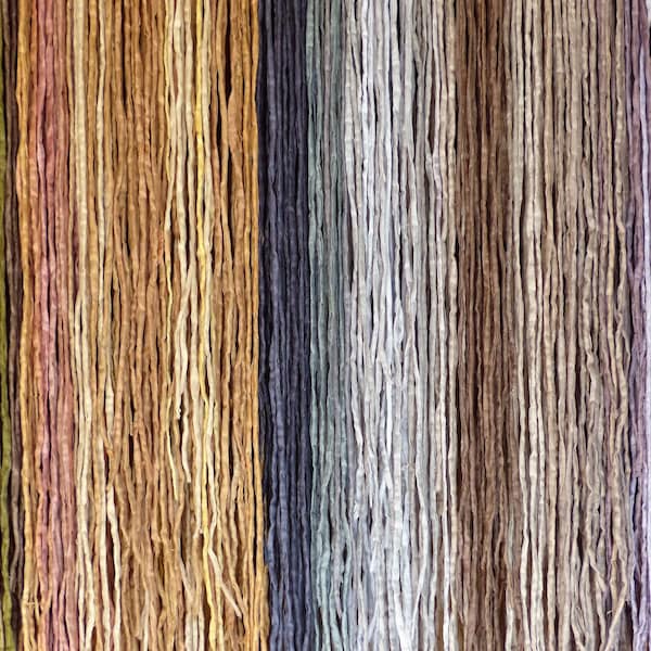 MONAMIE - rubans de soie teints en plantes dans des gammes de couleurs spéciales, écologiquement durables