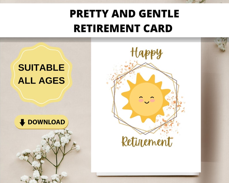 Happy Retirement Card Printable Download.print at Home or Office a ...