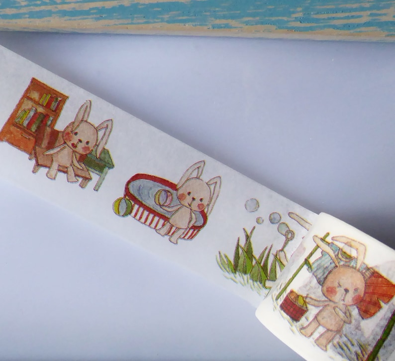 Bunny Rabbit Easter Washi Tape Sample 1 x 1 m