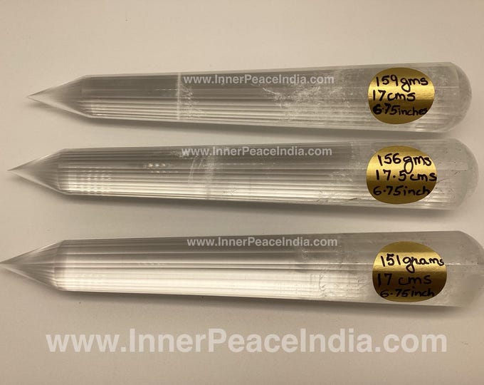 Featured listing image: 33) Amazing- Beautiful Clear Quartz, GMCKS Pranic Healing Crystal Laser. Grams 151/156/159