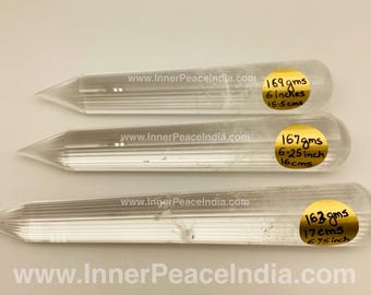 34) Amazing- Beautiful Clear Quartz, Inner Peace Crystal Laser. Grams 163/167/169