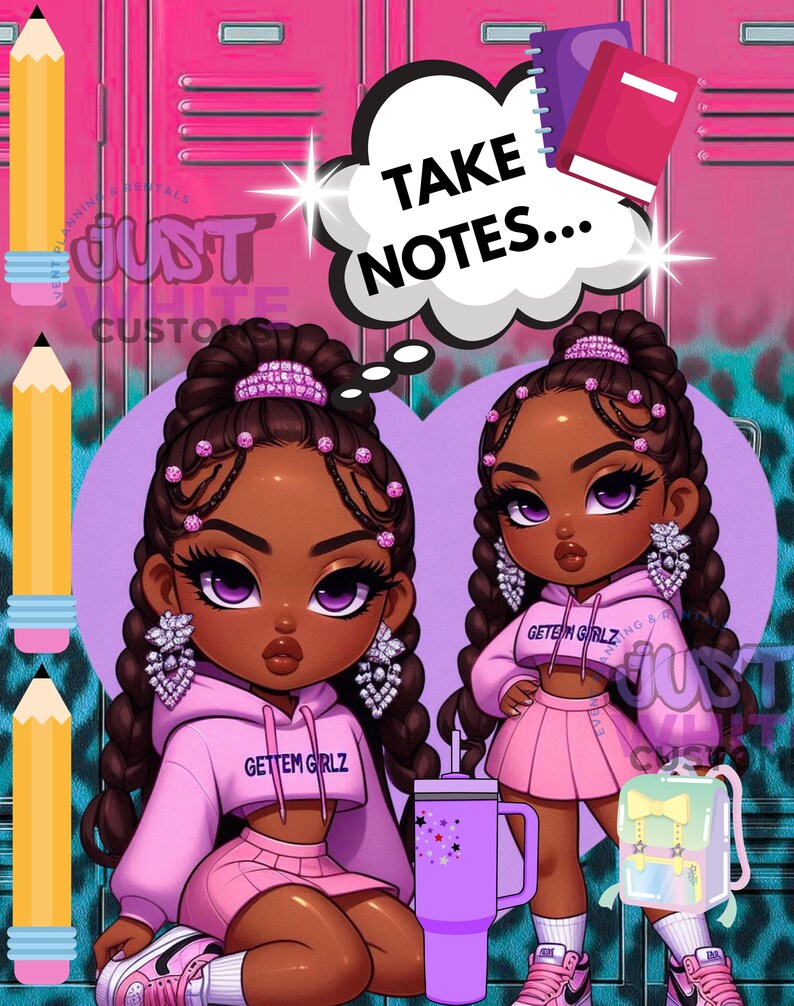 Editable Back to School Notebook Cover Template for Girls (digital ...