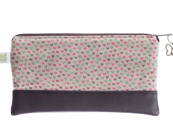 Heart colored pencil case