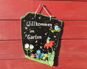 Gartenschild Schiefer