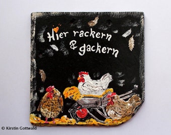 Farm Door Sign Chickens