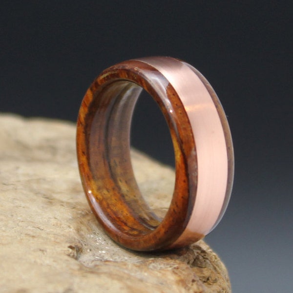Wood Inlay Ring Etsy
