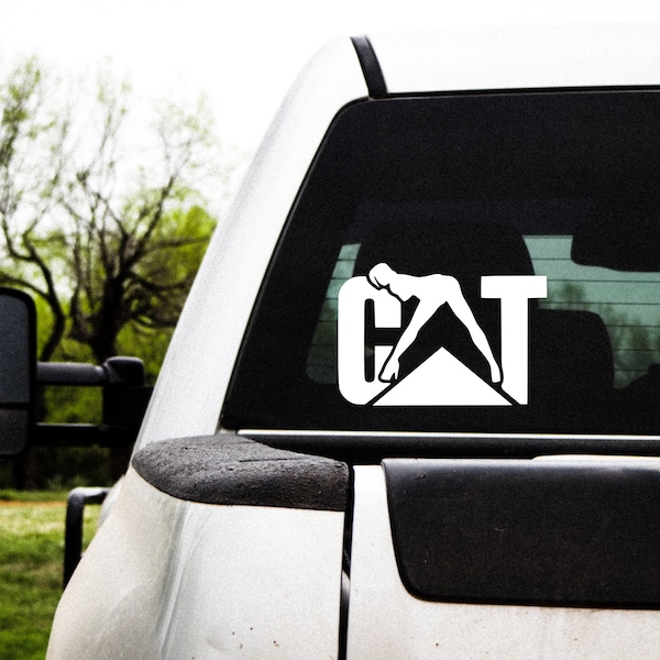 CAT Logo Girl Decal/ Sticker