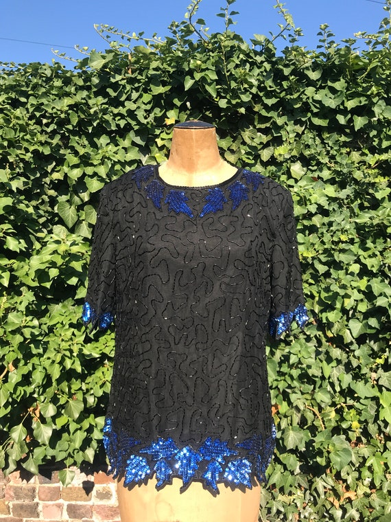 Frank Usher 80s Sequin top