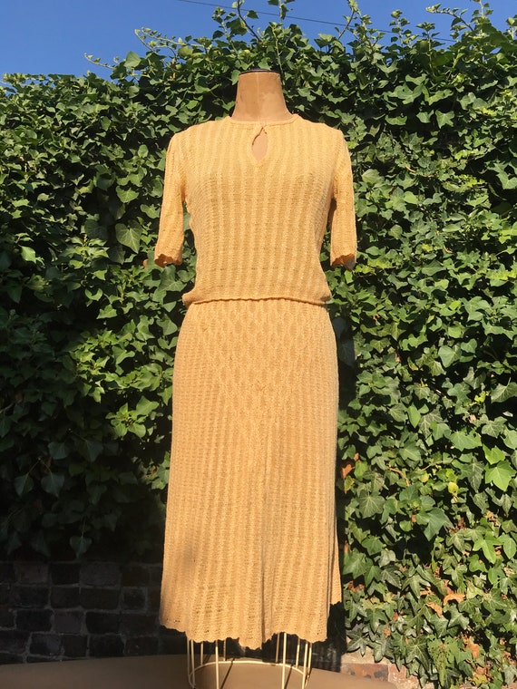 70s knitwear Designer Mary Farrin two piece