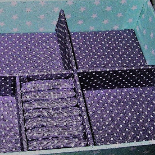 DIY Stapelbox 5 Fächer Varianten Gr. M, Erweiterung für Schatulle M, Bausatz, Bastelset, Schmuck Organizer, Bastelset Ordnungsbox