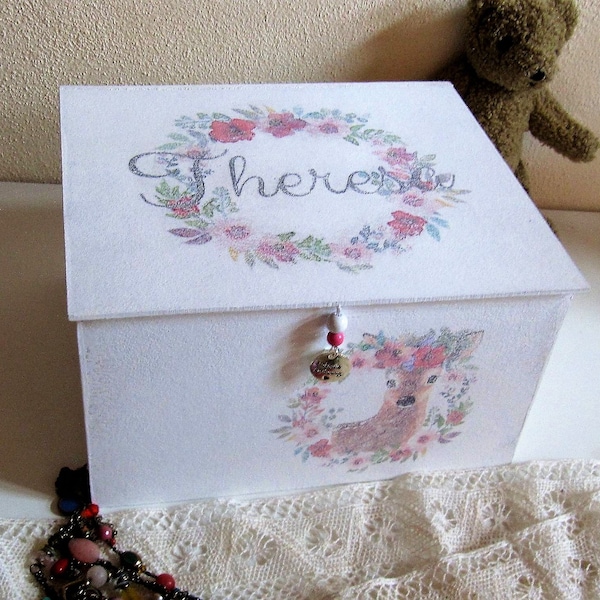 XXL jewelry box with name, personalized jewelry box, large jewelry box, handmade, gift, girl, woman, box, birthday