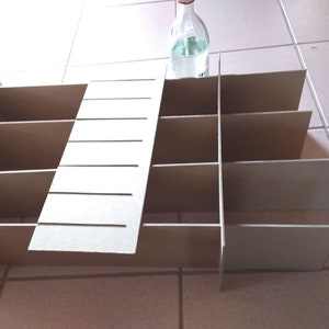 15 x drawer dividers, H -20 cm, according to size, size 30 to 110 cm, cut to size, organizer drawer insert, environmentally friendly, stable drawer sorting order