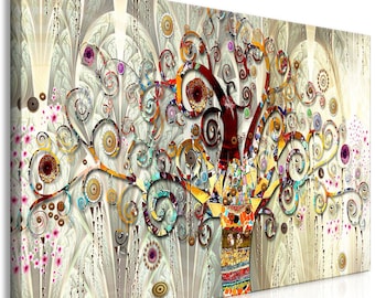 Wandbild - Tree Of Life Bild - Lebensbaum abstrakt 120x60