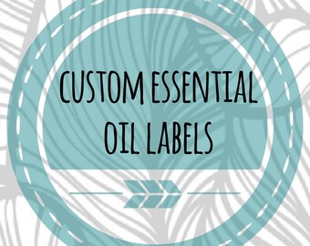 Custom Essential Oil Roller Labels for 10mL Rollers, Lots of fonts and colors! Quick Processing!