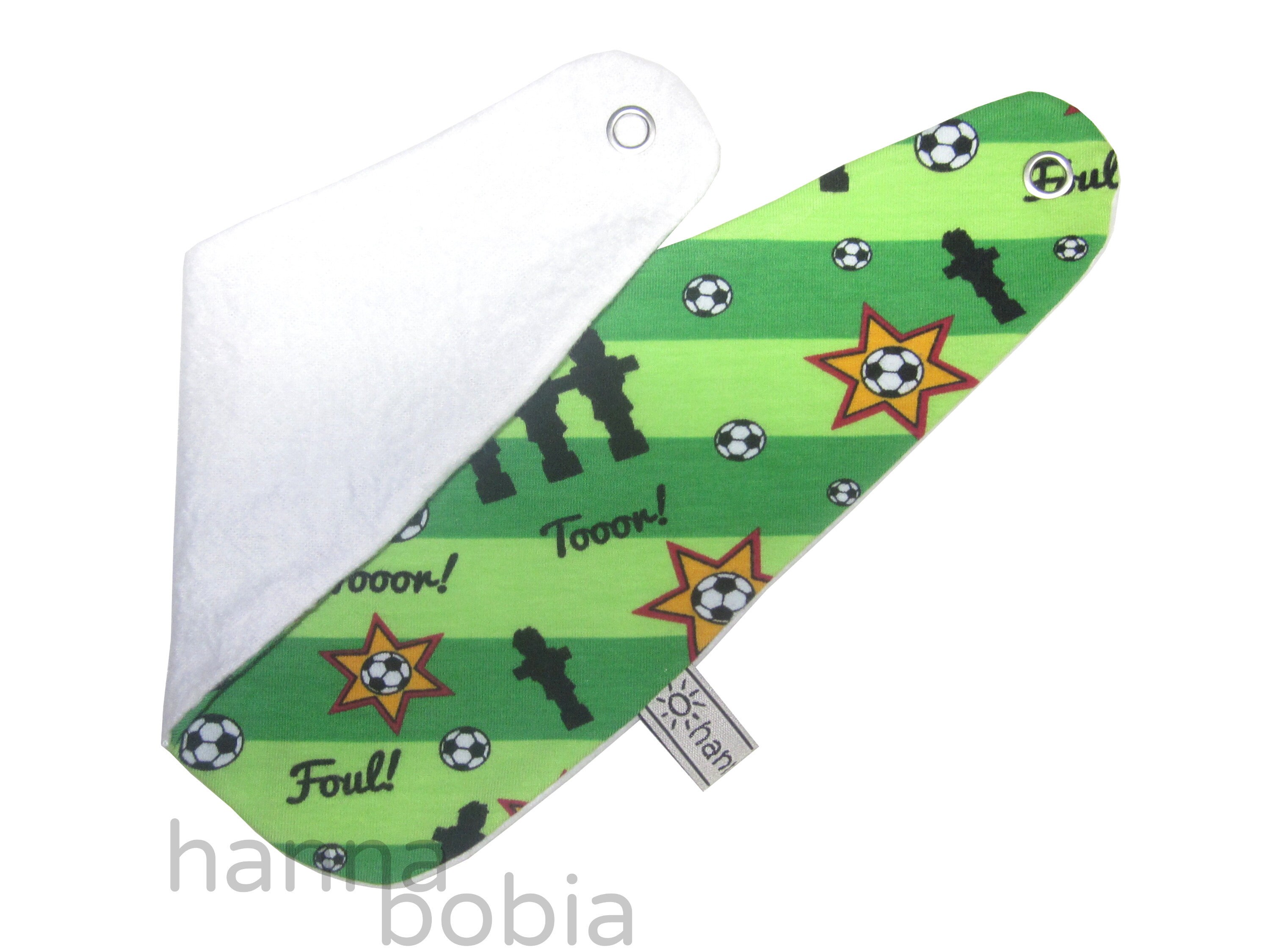 Baby-Halstuch mit Fußballmotiven auf grün | Etsy