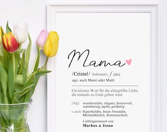 Mama Definition - personalisierbarer Originaldruck