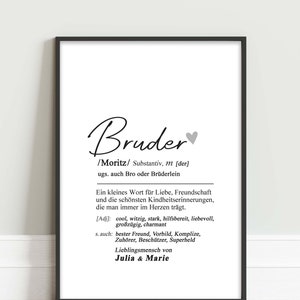 Brother Definition - customizable original print