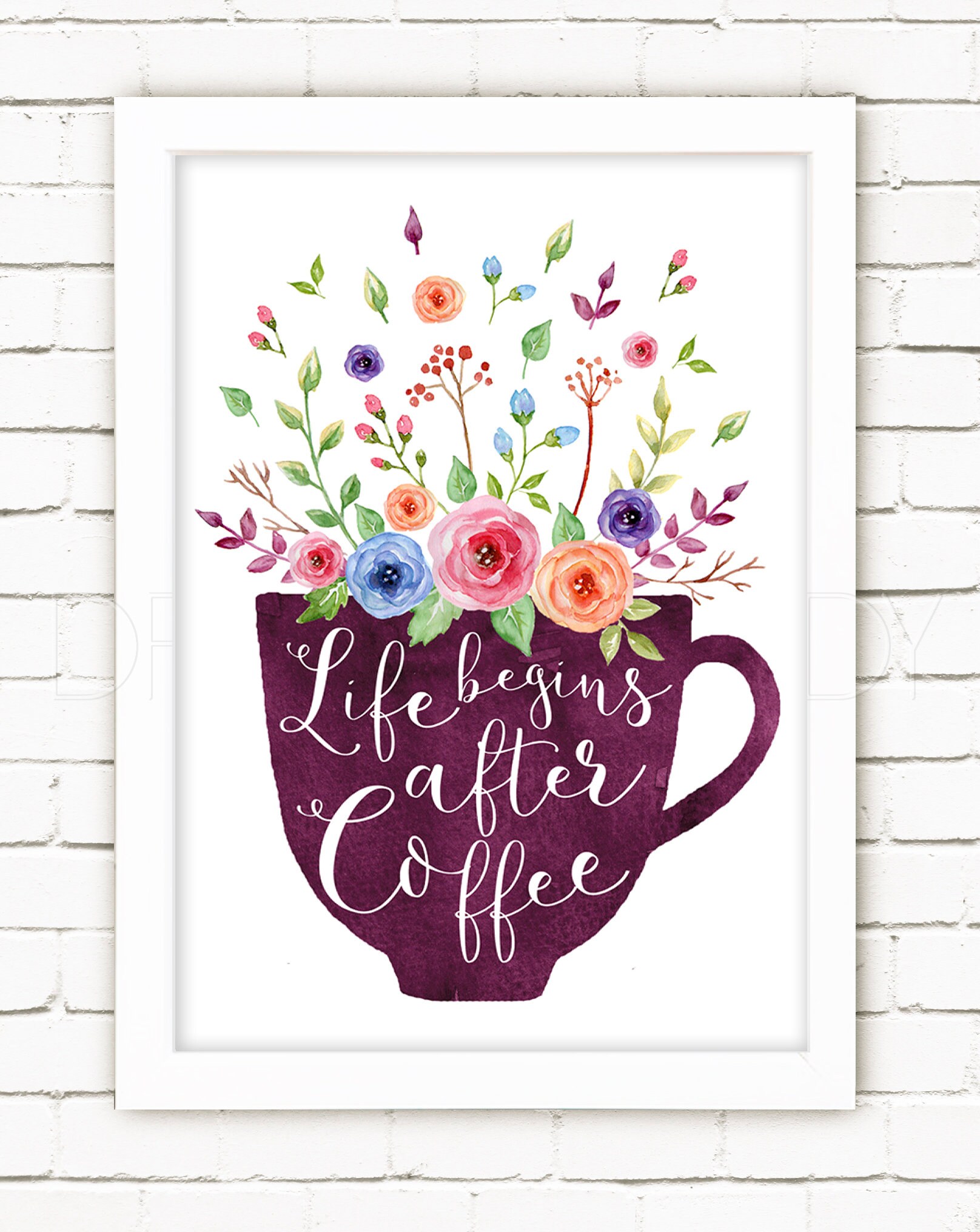 Life Begins After Coffee - Impression Originale