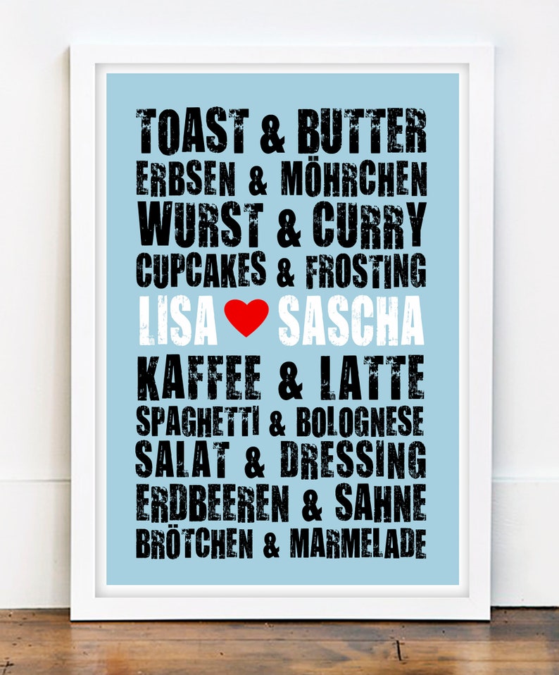 Originaldruck Wir gehören zusammen wie... Etsy