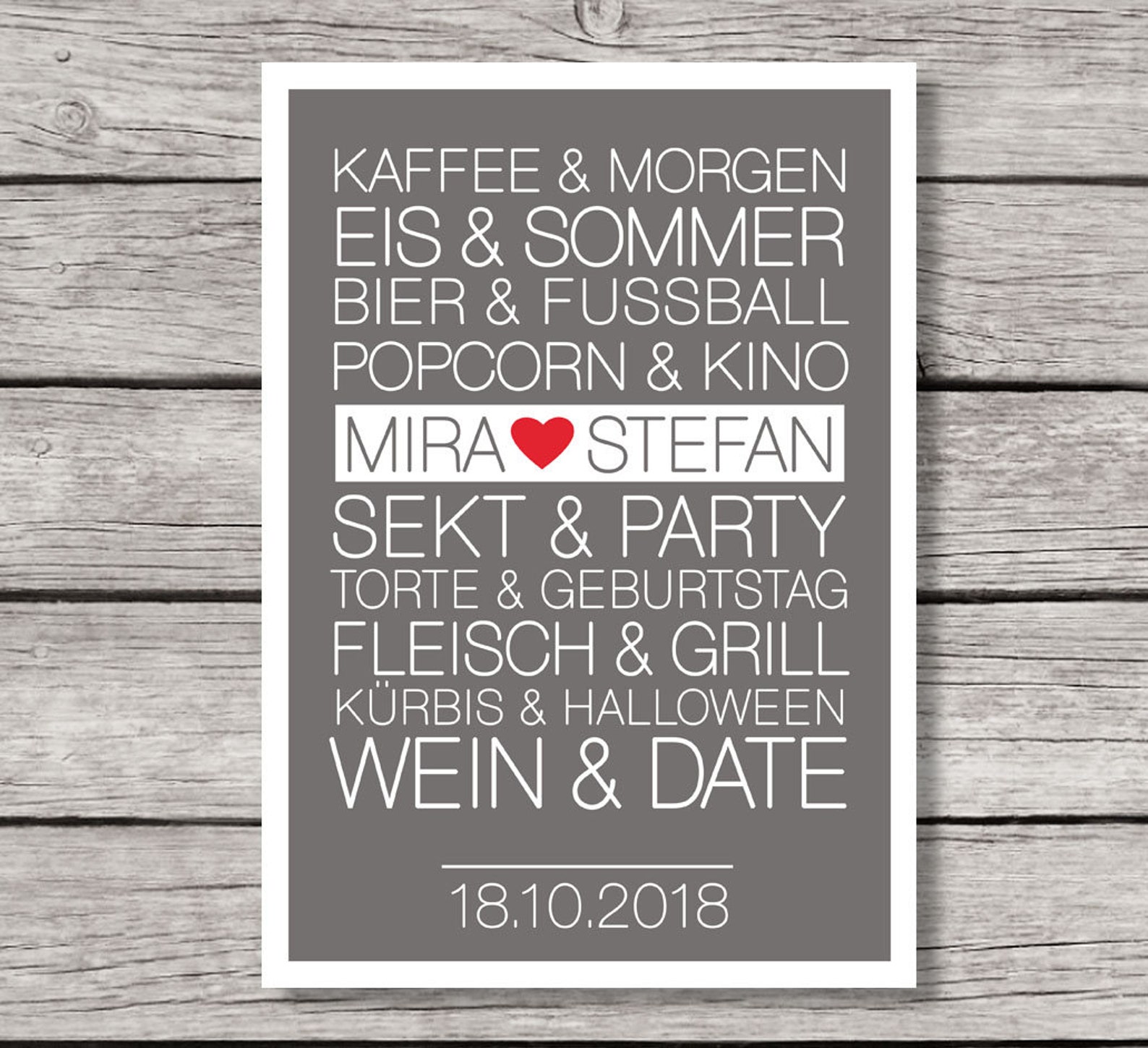 Originaldruck Wir gehören zusammen wie... Etsy.de