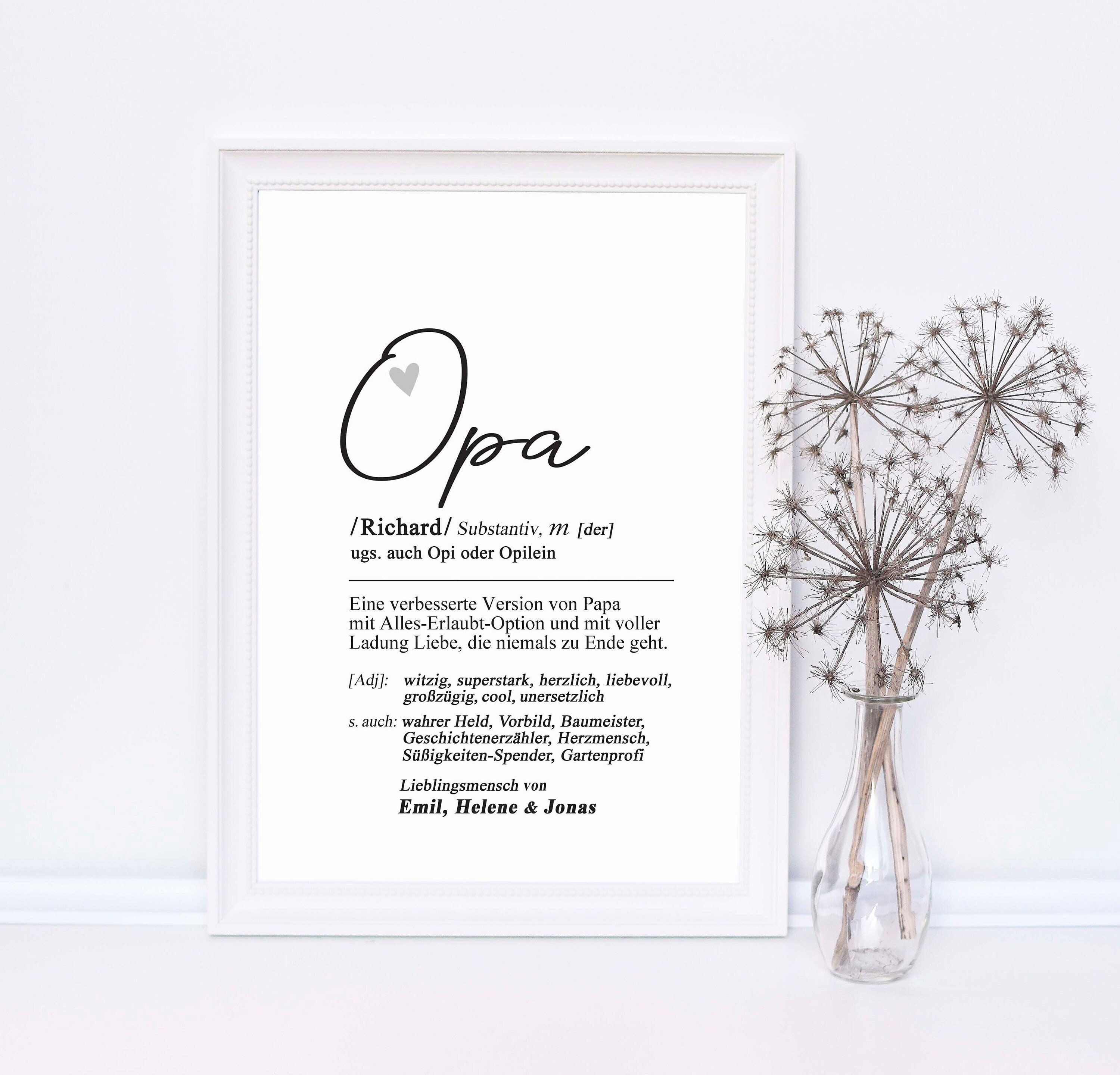Opa Definition personalisierbarer Originaldruck - Etsy