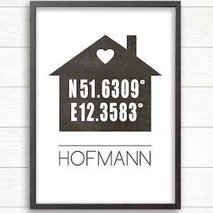 Our coordinates -personalized original print