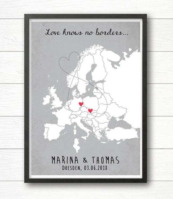 A3 Originaldruck Liebe Kennt Keine Grenzen Etsy