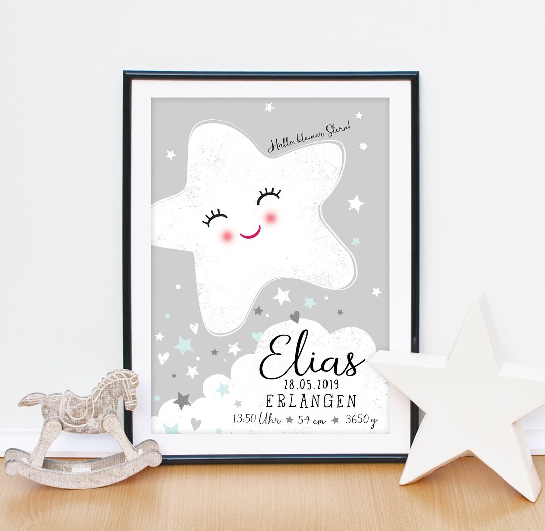 KLEINER Sternbirth Display/gift to Birthpersonalized Etsy