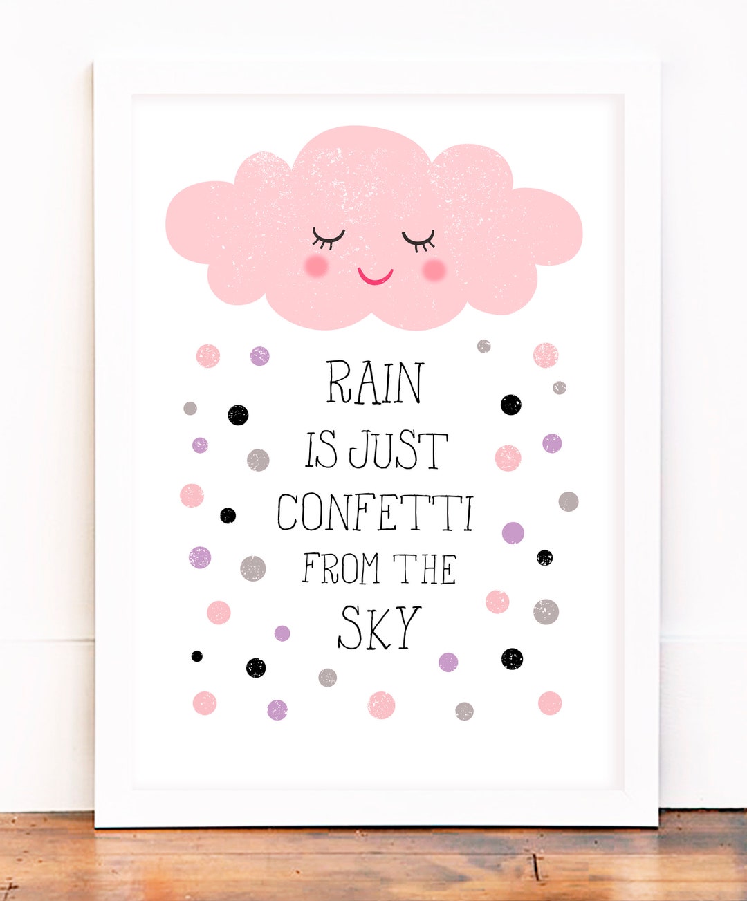 Rain is Just Confetti From the Sky Original Print Etsy