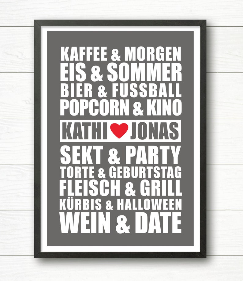 Originaldruck Wir gehören zusammen wie... Etsy