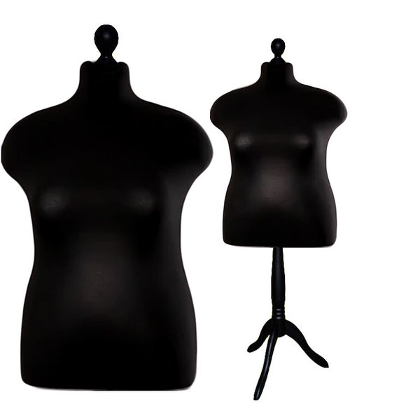 Mannequin de couture, Buste de couture Mannequin femme size 50/52 trépied noir