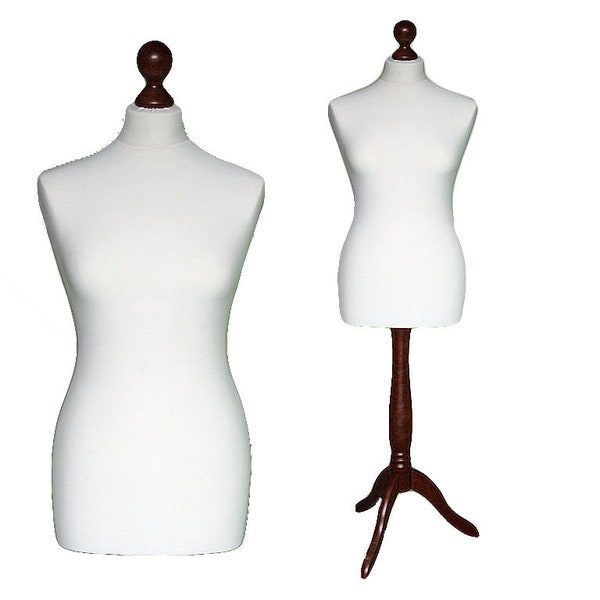 Couture Mannequin, Sewing Bust Female Mannequin Gr.34/36/38/40/42/44/46/48 Ebony Tripod