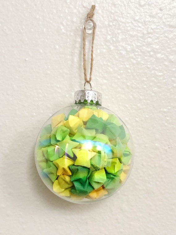 Glass Origami Stars Christmas Ornaments Japanese Gift Christmas Tree Decor Christmas Decor Paper Stars Ornament Gift Ideas