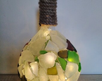 Seaglass light-up bottle