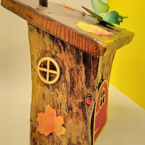Light up wooden fairy house.