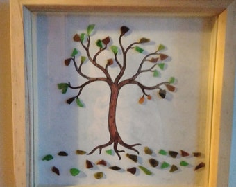3D Rahmen Seaglass Baum