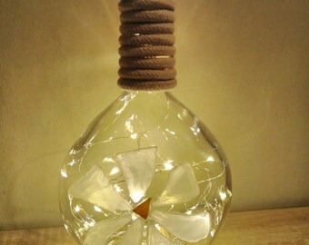 Seaglass light-up bottle